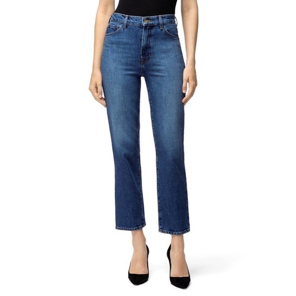 J Brand Jules Jeans Pant High Rise Straight Denim Blue 90s Festival Classic 24 - Picture 1 of 15